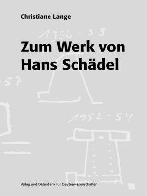 cover image of Zum Werk von Hans Schädel